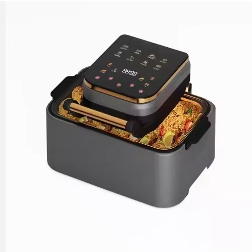 Home Cooking In French - モダンな12L電気式スクエアデジタルオーブンエアフライヤー、業務用・家庭用・ホテル用、ドイツ・フランス製ガラス、米国プラグ