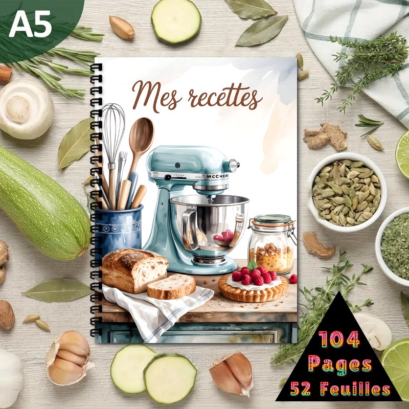 Home Cooking In French - フランス料理のレシピ本、個人用レシピ本、家庭料理、食事日記、イラスト入り日記、高級キッチン用品、ホリデーギフト