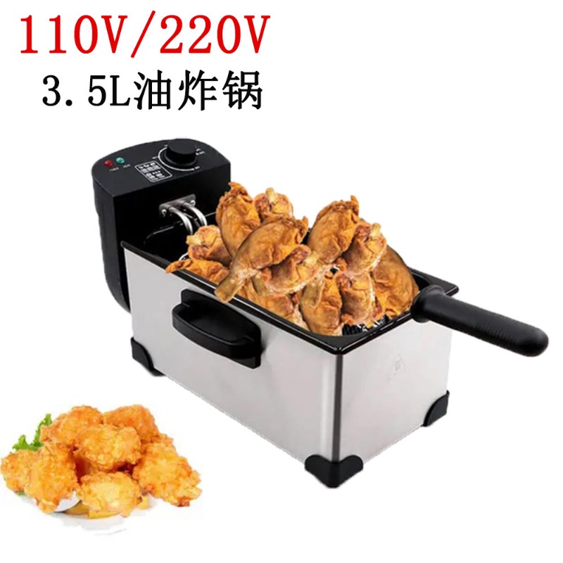 Home Cooking In French - 110V米国プラグ家庭用ディープフライヤー、フライドポテト、チキンフィレ用電気フライヤー調理鍋