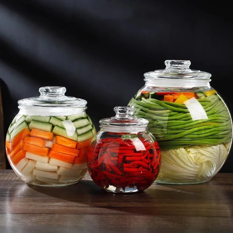 Fermentation Crock - 伝統的な発酵キット：エアロック蓋付き保存容器、ピクルス、キムチ、ザウアーケール、ワイン醸造、コンブチャ用