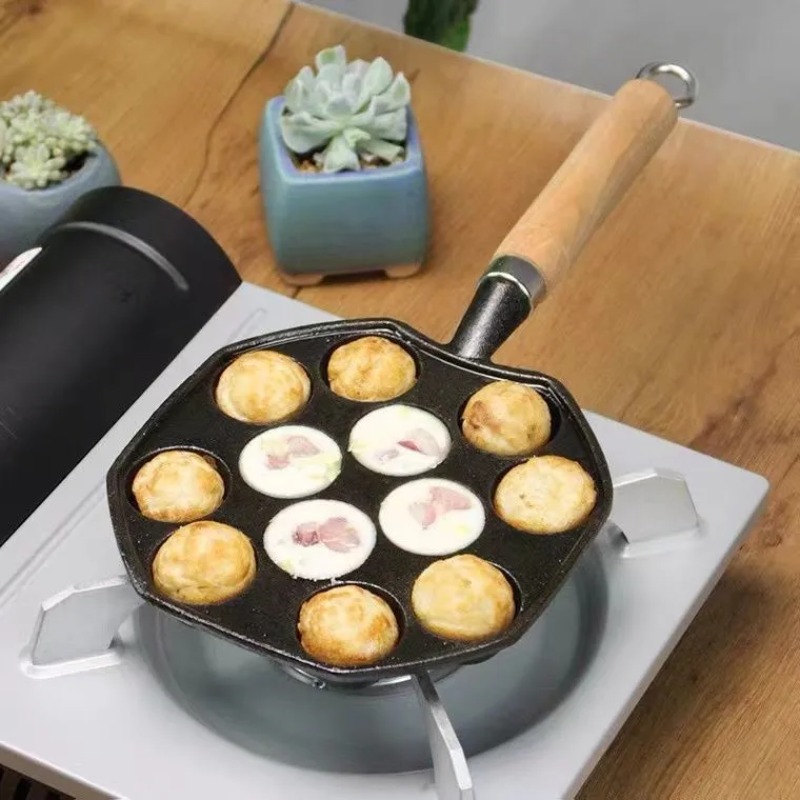 プロの誘導鋳鉄ガスストーブベーキングパン、14穴、パンケーキ - Dosa Pan Iron のレビューと価格