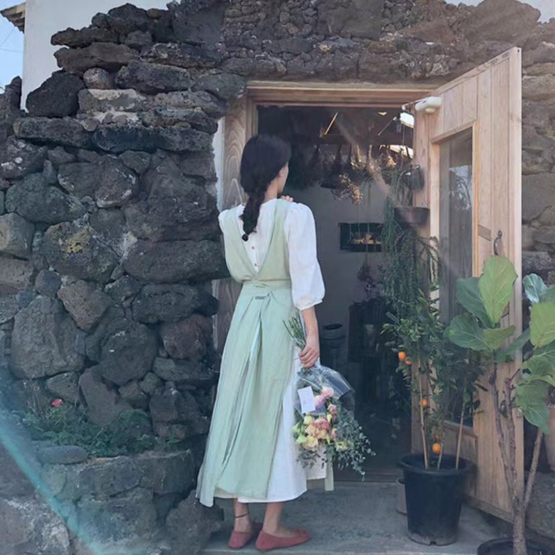 フランスの花屋コットンとリネンエプロンガーデニングコーヒーフ - Home Cooking In French のレビューと価格