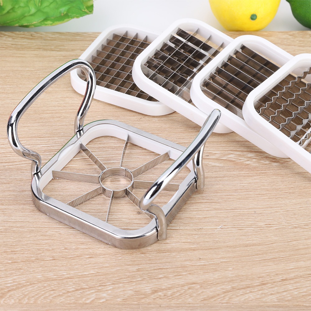 ステンレス製フライドポテトカッター 手動5in1ポテトチッパ - Home Cooking In French のレビューと価格