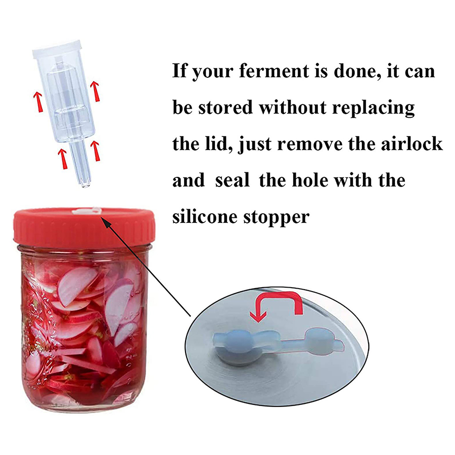 エアロック付きのプラスチック製発酵蓋,発酵蓋,広口メイソンジ - Fermentation Crock のレビューと価格