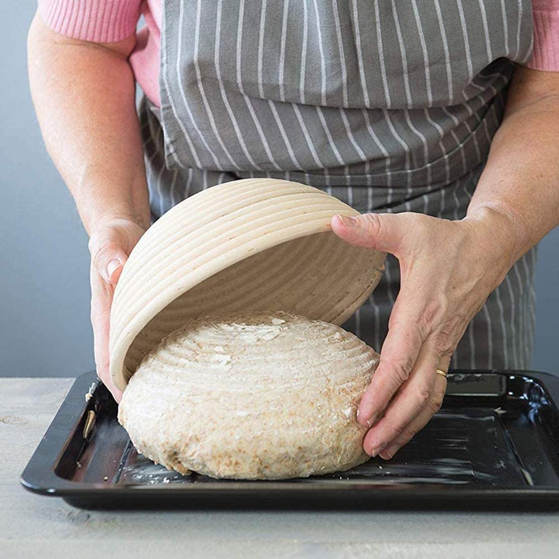 天然ラタン製手作りパン発酵かご、耐久性のある籐製バヌトンボウ - Fermentation Crock のレビューと価格