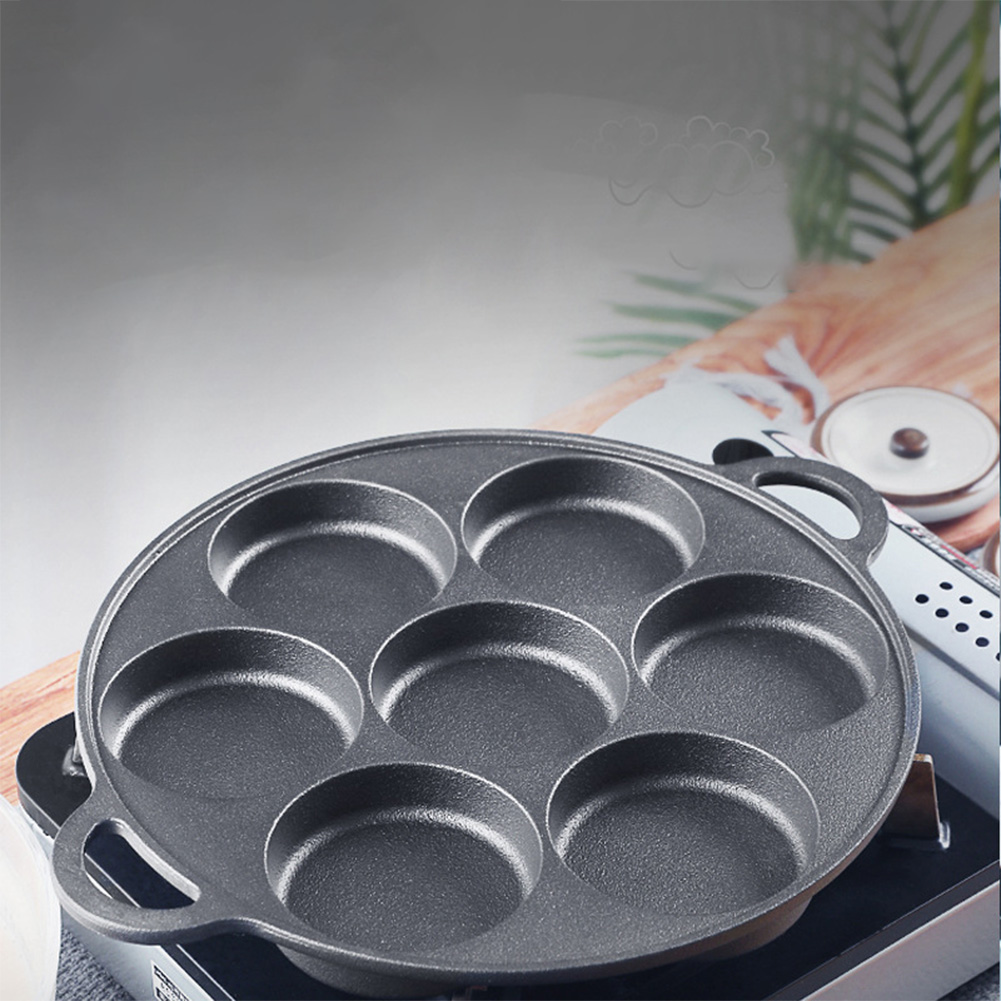 7穴フライパン鋳鉄製ノンスティックキッチン調理用ハムパン卵調 - Dosa Pan Iron のレビューと価格