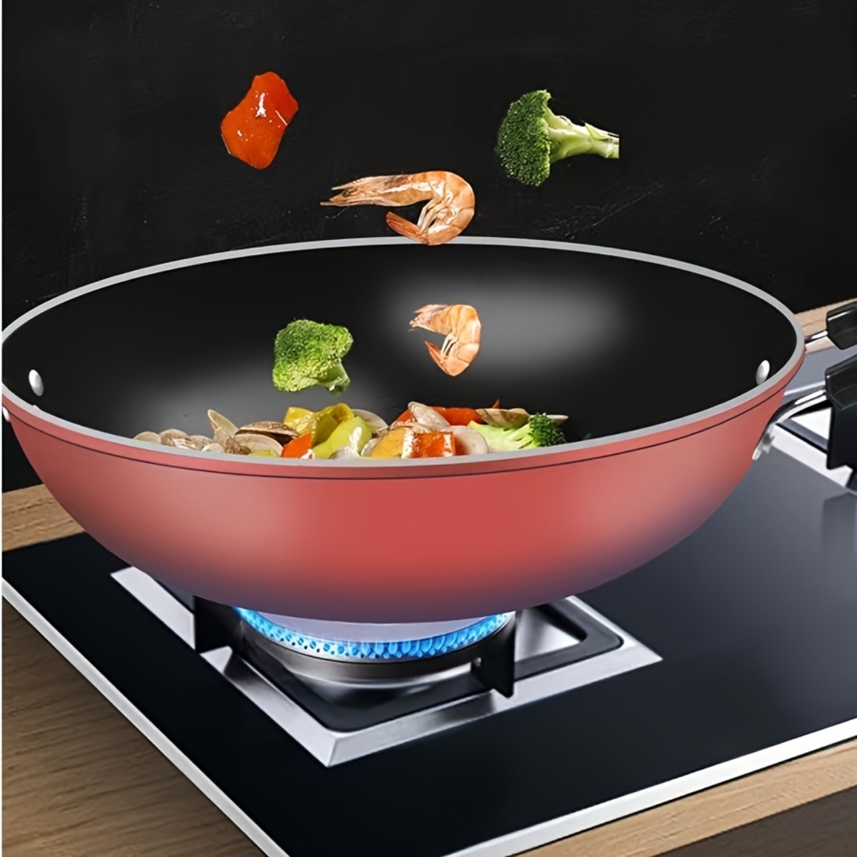 ノンスティック炒め鍋 フラットボトム中華鍋 ストーンコーティ - Home Cooking Fried Rice のレビューと価格