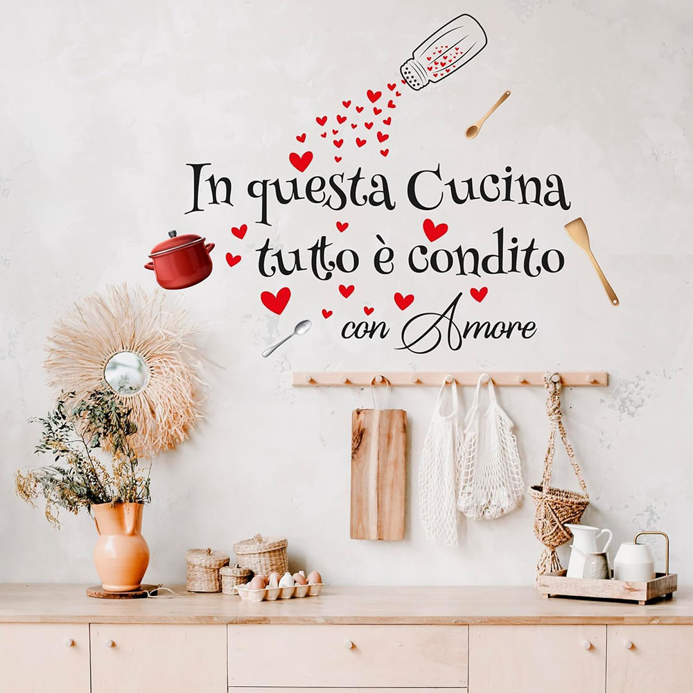フランスイタリアンキッチンコック愛の言葉ウォールステッカーデ - Home Cooking In French のレビューと価格
