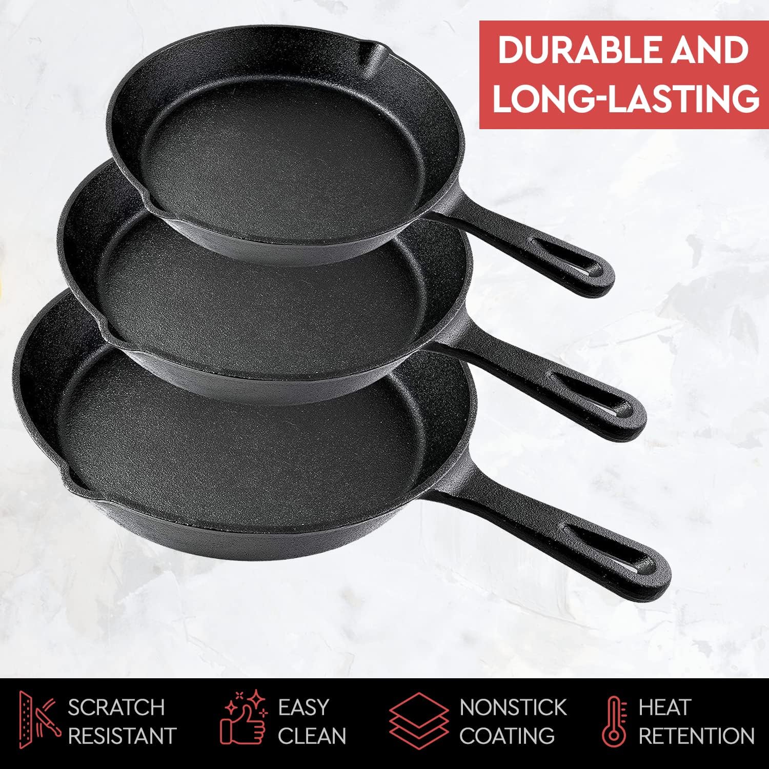 14/16/20cm 鋳鉄製フライパン ノンスティック オム - Dosa Pan Iron のレビューと価格