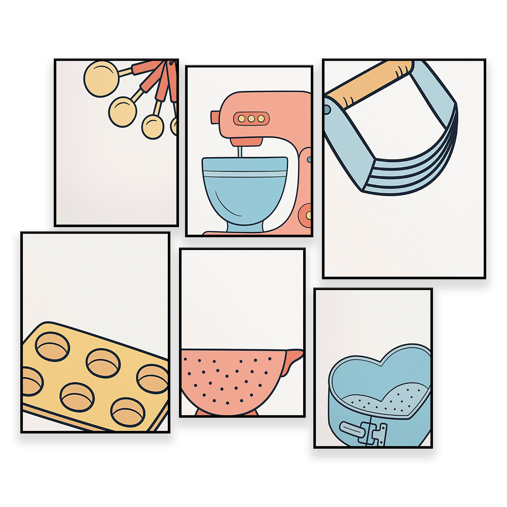 ベーキングギャラリーの壁の芸術、教室の装飾、鮮明なへら、家庭 - Home Cooking Classes のレビューと価格