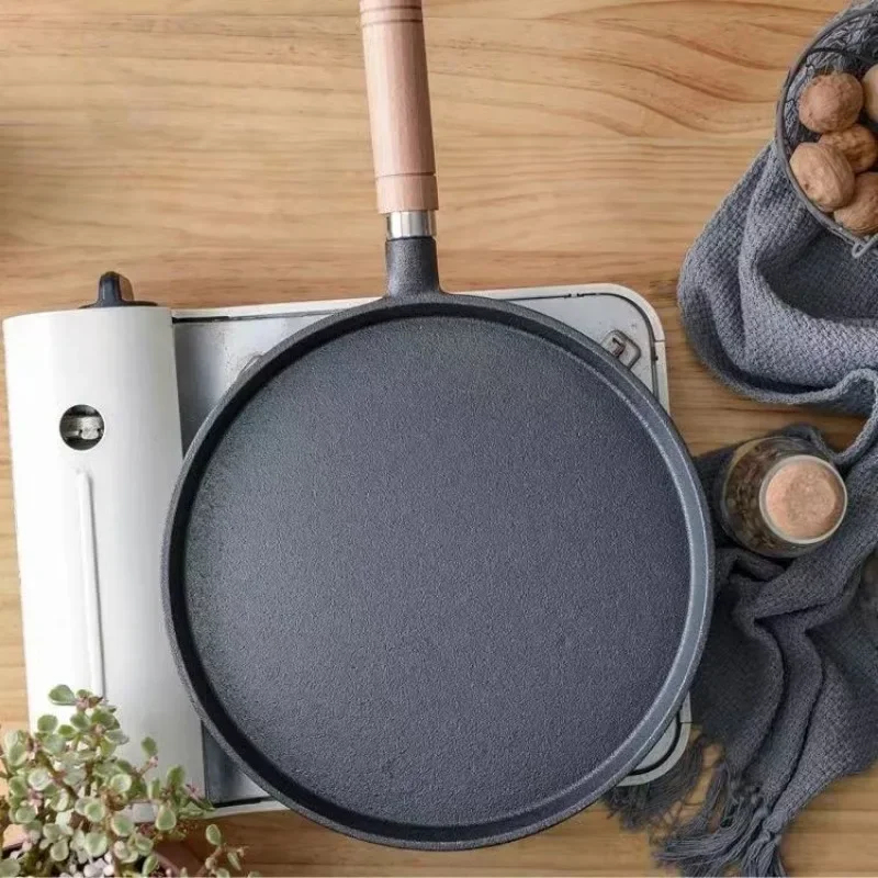 20cm 鋳鉄製フライパン 木製ハンドル付き – 無塗装プレ - Dosa Pan Iron のレビューと価格